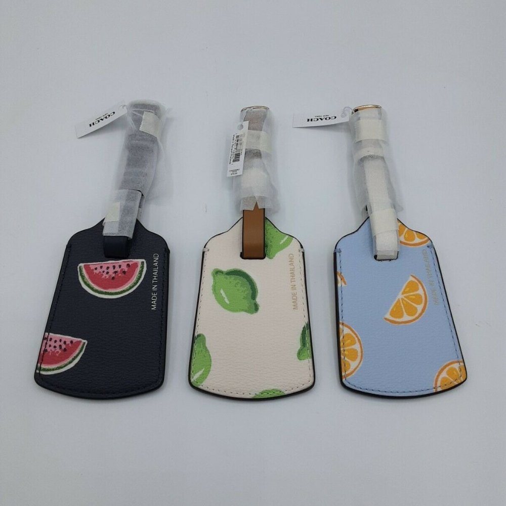 Coach Luggage Tag w/ Fruit Print *Choose Tag*